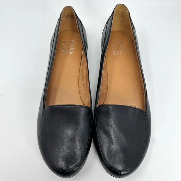 Naturalizer Women's Saban Black Leather Slip On Flats Loafers - Picture 7 of 15